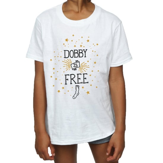 Harry Potter Meisjes Dobby Is Vrij Katoenen T-Shirt (Wit) - Image 4