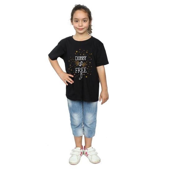Harry Potter Meisjes Dobby Is Vrij Katoenen T-Shirt (Zwart) - Image 5