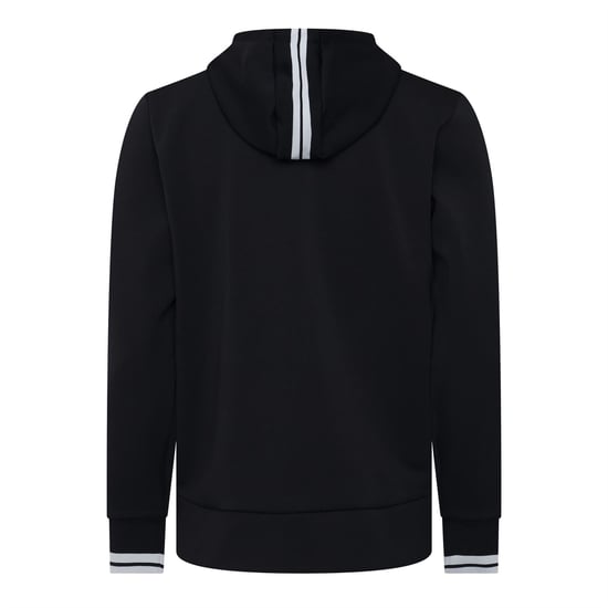Men's Boss Zone Stripe Detail Zip Up Hoodie in Black - Image 2