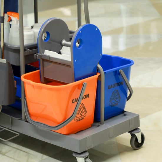 4goodz Schoonmaakwagen met wringer en 2 emmers op wielen grijs - Image 6