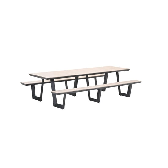Garden Impressions Bell picknick set 280x178 cm carbon black light teak vironwood - Image 3