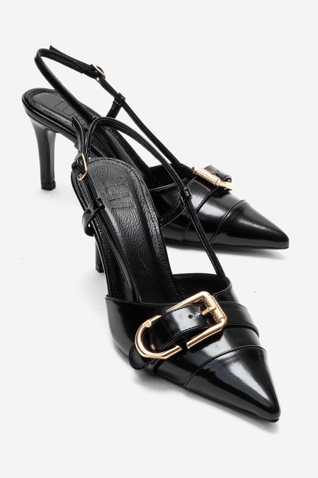 Noen Gesp Spitse Neus Stiletto Pump - Image 2