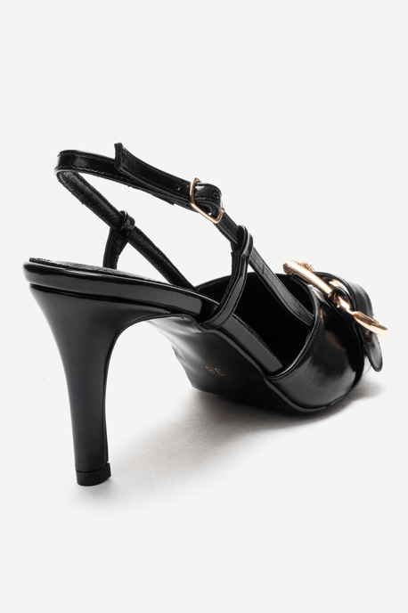 Noen Gesp Spitse Neus Stiletto Pump - Image 5