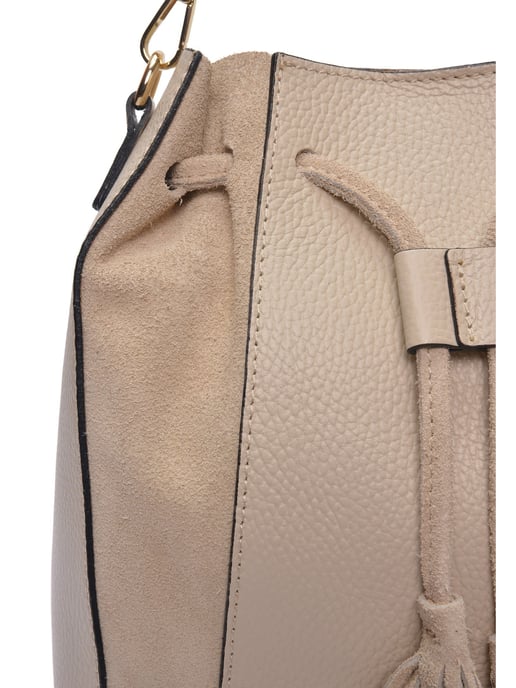 Roberta M Beige Rundleer Tas - Image 3