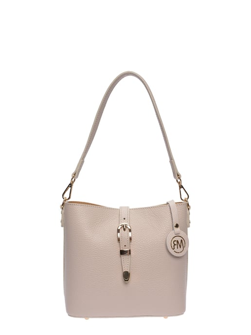 Roberta M Beige Rundleer Tas - Image 1