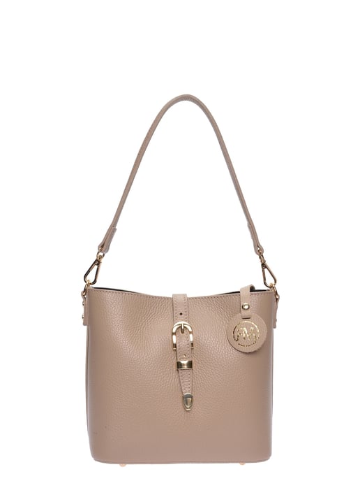 Roberta M Beige Rundleer Tas - Image 1