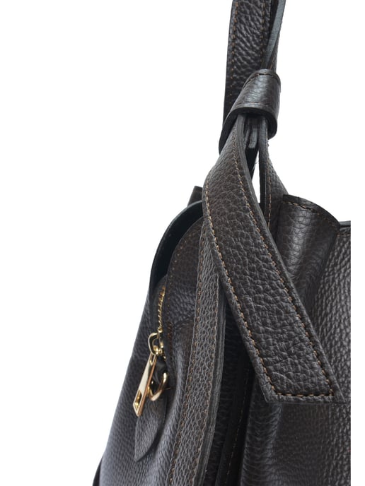 Anna Luchini Bordeauxrood Rundleer Tas - Image 3