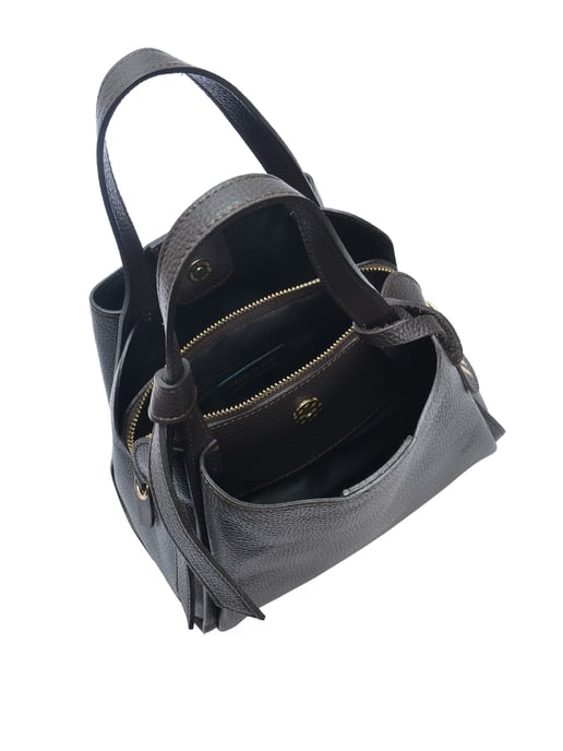 Anna Luchini Bordeauxrood Rundleer Tas - Image 4