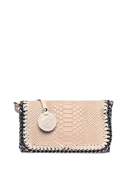 Luisa Vannini Beige Rundleer Tas - Image 1