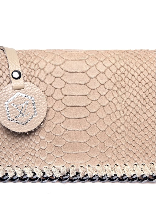 Luisa Vannini Beige Rundleer Tas - Image 3