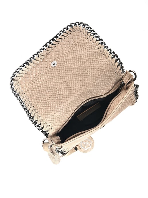 Luisa Vannini Beige Rundleer Tas - Image 4