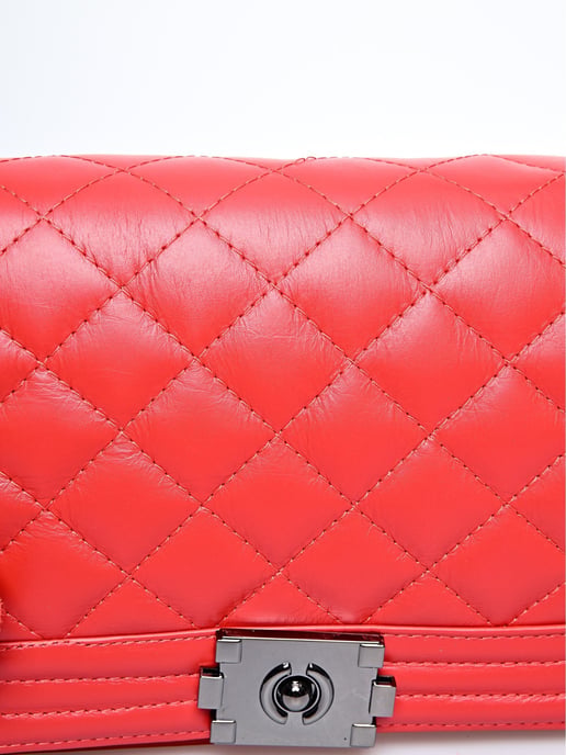 Anna Luchini Rood Rundleer Tas - Image 3