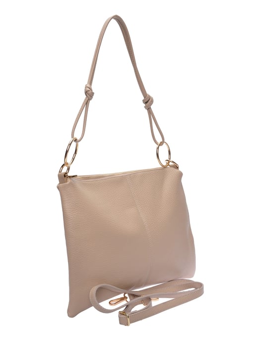 Luisa Vannini Beige Rundleer Tas - Image 2