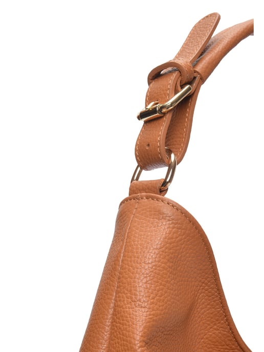 Anna Luchini Brown Rundleer Tas - Image 3