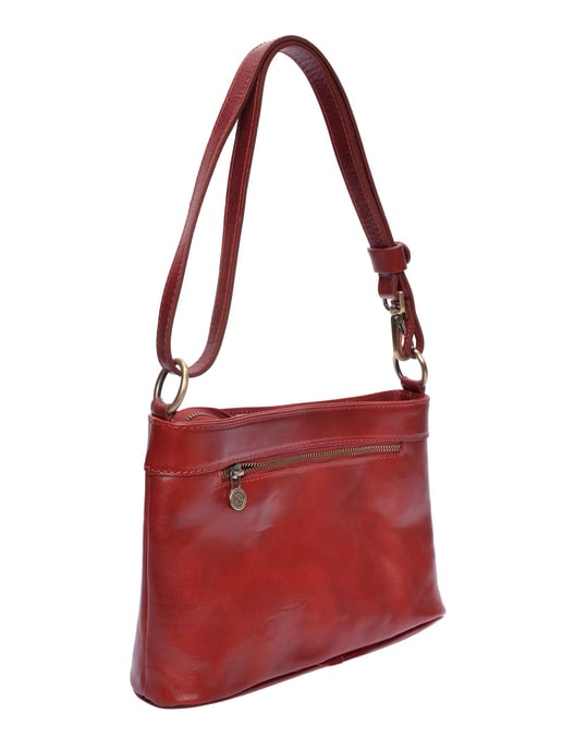 Luisa Vannini Rood Rundleer Tas - Image 2