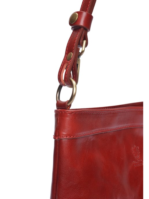 Luisa Vannini Rood Rundleer Tas - Image 3
