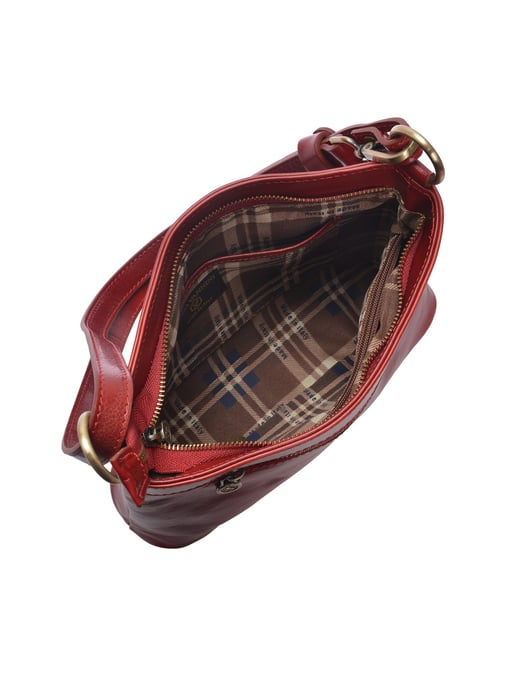 Luisa Vannini Rood Rundleer Tas - Image 4