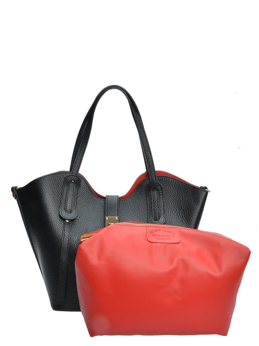 Isabella Rhea Zwart Rundleer Tas - Image 3