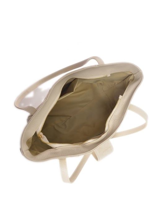 Isabella Rhea Beige Rundleer Tas - Image 4