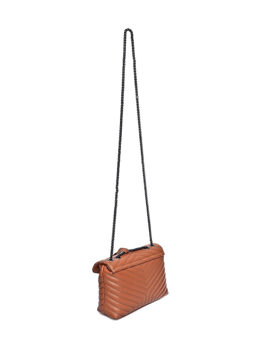 Luisa Vannini Brown Rundleer Tas - Image 2