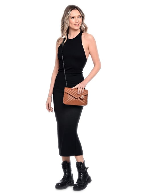 Luisa Vannini Brown Rundleer Tas - Image 5