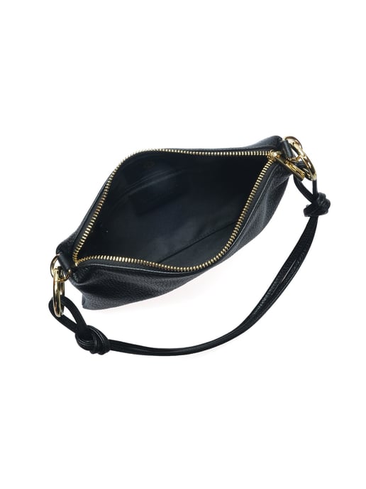Anna Luchini Zwart Rundleer Tas - Image 4