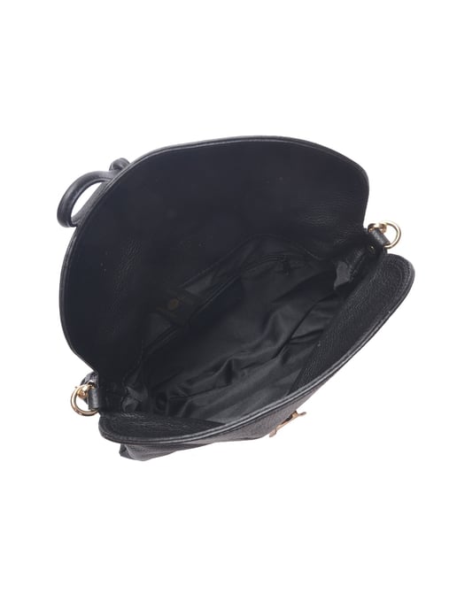 Anna Luchini Zwart Rundleer Tas - Image 4