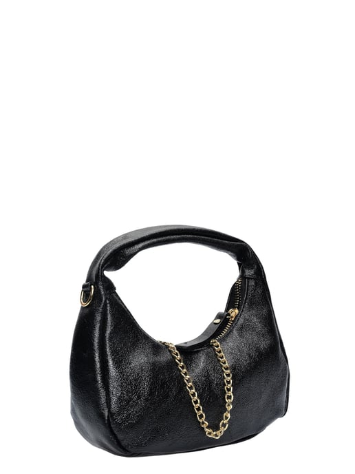 Anna Luchini Zwart Rundleer Tas - Image 2