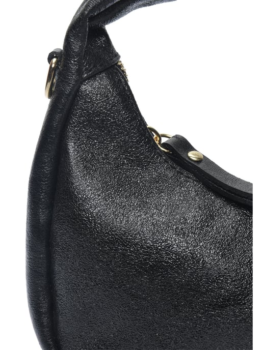Anna Luchini Zwart Rundleer Tas - Image 3