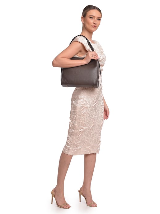Luisa Vannini Bordeauxrood Rundleer Tas - Image 5