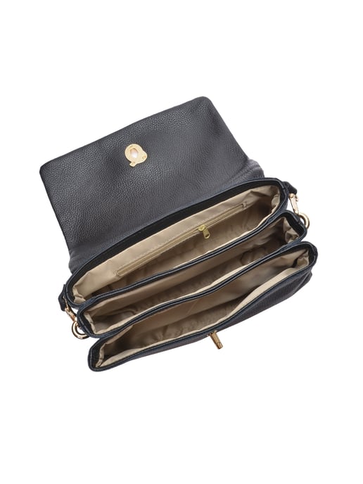 Isabella Rhea Zwart Rundleer Tas - Image 4