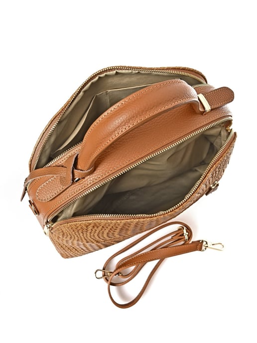Isabella Rhea Brown Rundleer Tas - Image 4