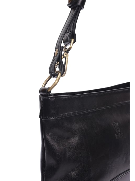 Luisa Vannini  Black Leather Bag - Image 3