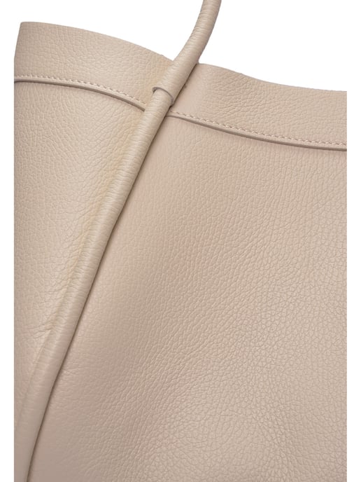 Luisa Vannini Beige Rundleer Tas - Image 3