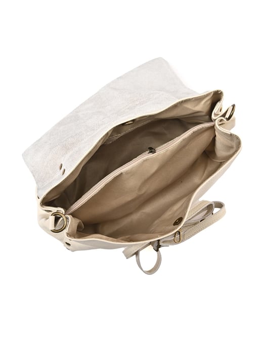 Anna Luchini Beige Rundleer Tas - Image 4