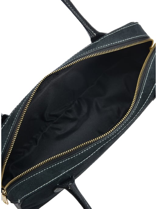 Anna Luchini Zwart Rundleer Tas - Image 4
