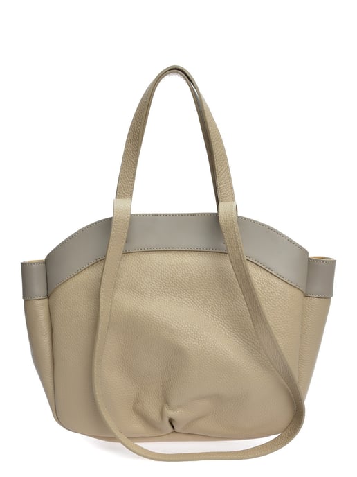 Anna Luchini Beige Rundleer Tas - Image 1