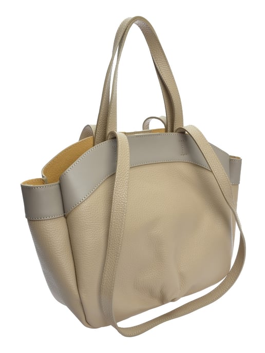 Anna Luchini Beige Rundleer Tas - Image 2