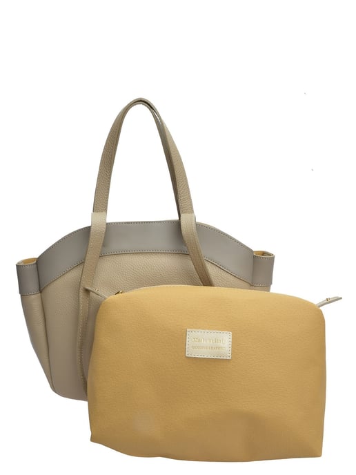 Anna Luchini Beige Rundleer Tas - Image 3