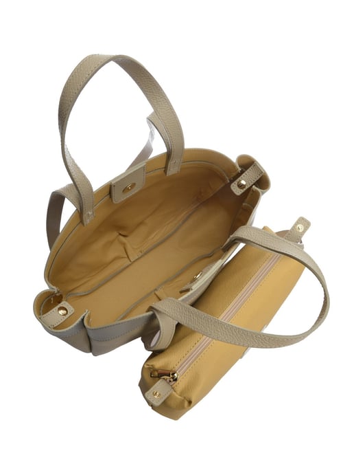 Anna Luchini Beige Rundleer Tas - Image 4