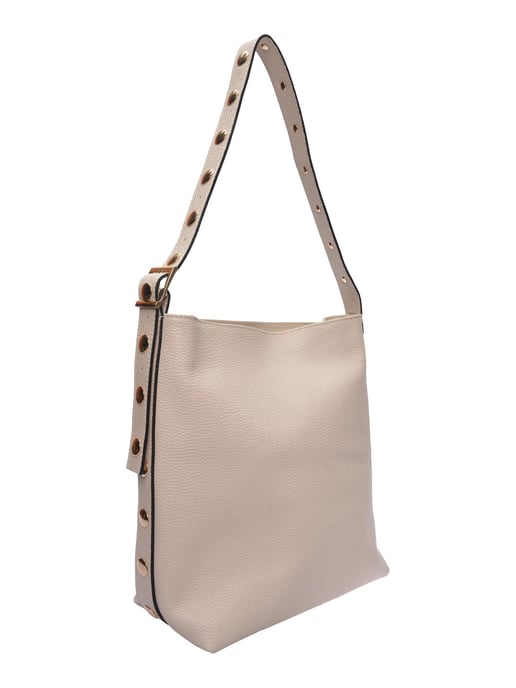 Luisa Vannini Beige Rundleer Tas - Image 2