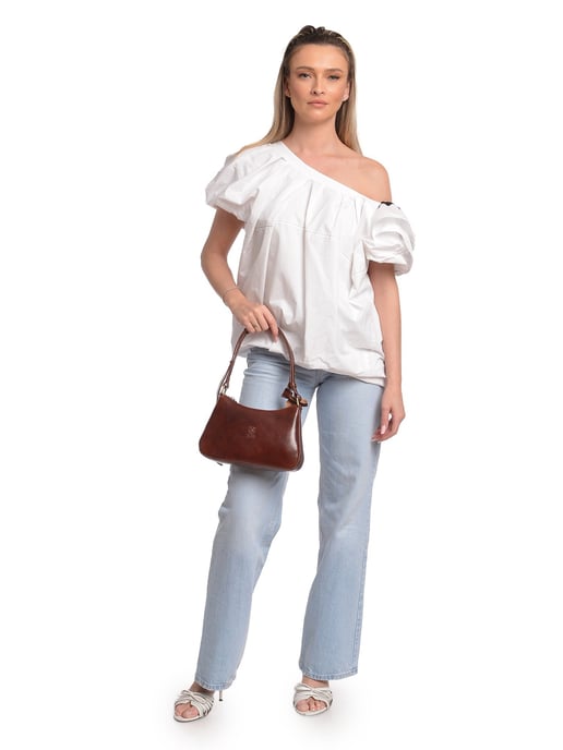 Isabella Rhea Bordeauxrood Rundleer Tas - Image 5