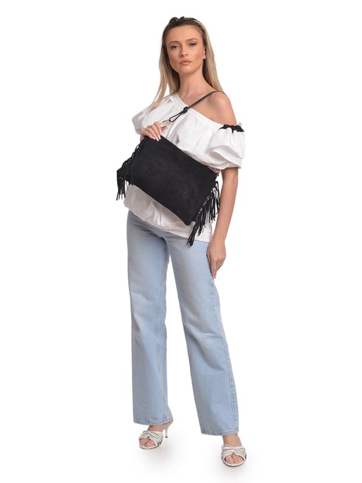 Isabella Rhea Zwart Rundleer Tas - Image 5