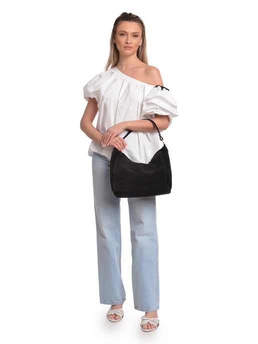 Isabella Rhea Zwart Rundleer Tas - Image 5