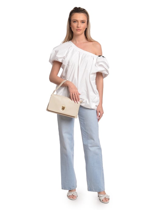 Isabella Rhea Beige Rundleer Tas - Image 5
