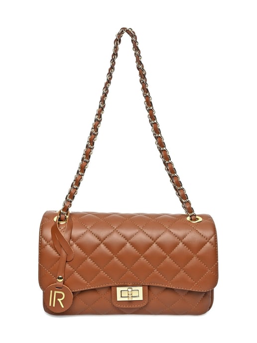 Isabella Rhea Brown Rundleer Tas - Image 1