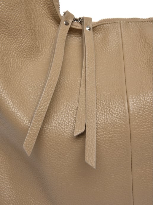 Isabella Rhea Beige Rundleer Tas - Image 3