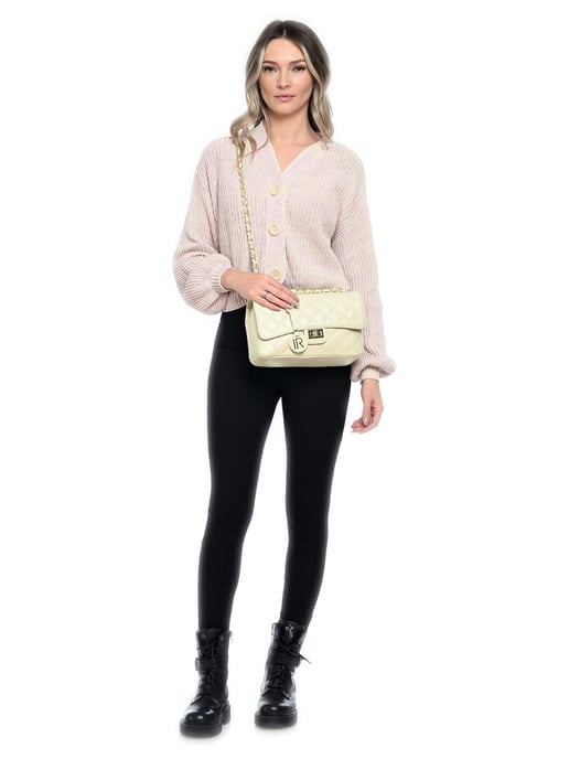 Isabella Rhea Beige Rundleer Tas - Image 5