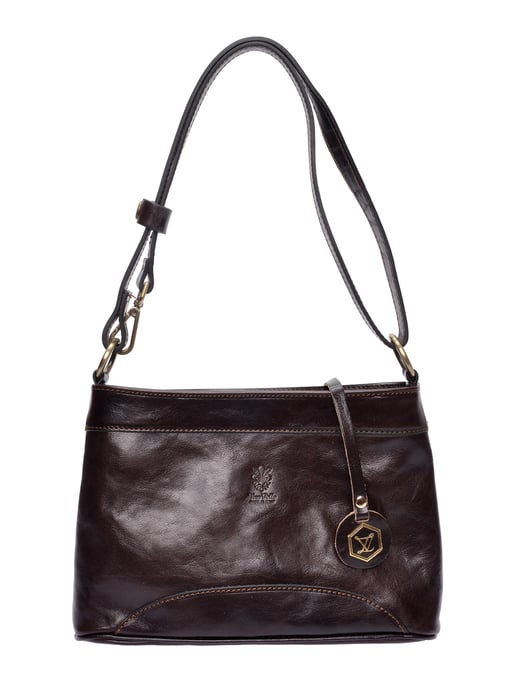 Luisa Vannini Bordeauxrood Rundleer Tas - Image 1