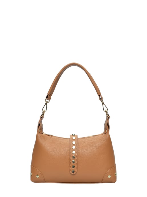 Anna Luchini Brown Rundleer Tas - Image 1